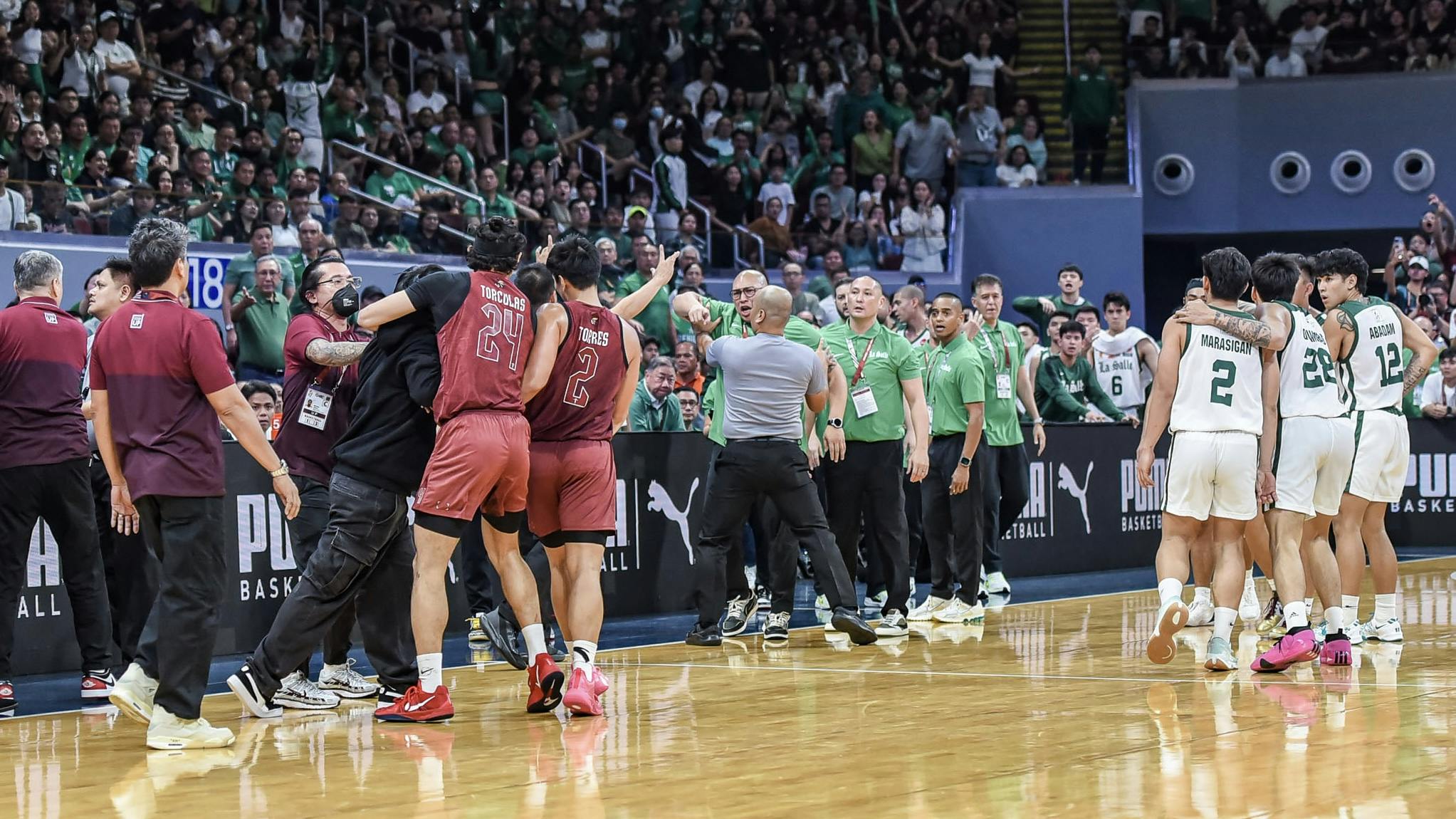 La Salle, UP coaches express contrasting views on heated exchange in UAAP rivalry game